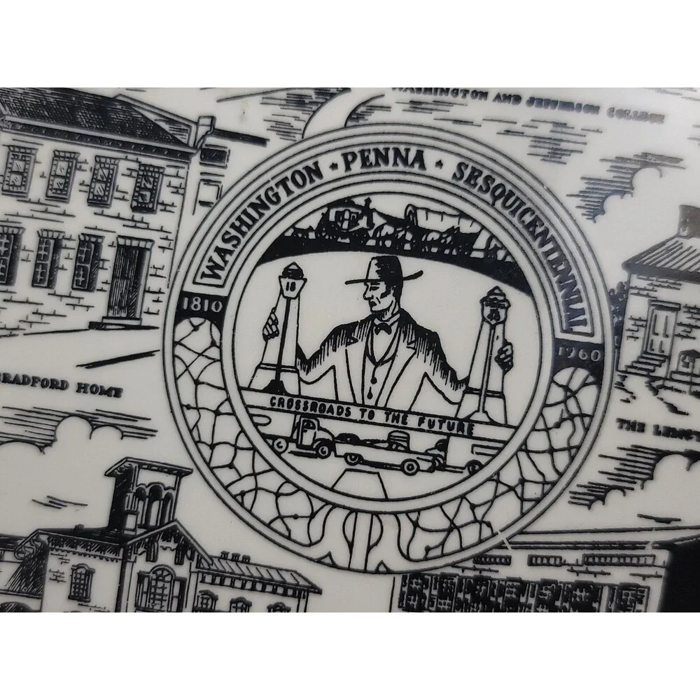 Washington Penna Sesquicentennial Souvenir Collector Plate Historical 1780-93